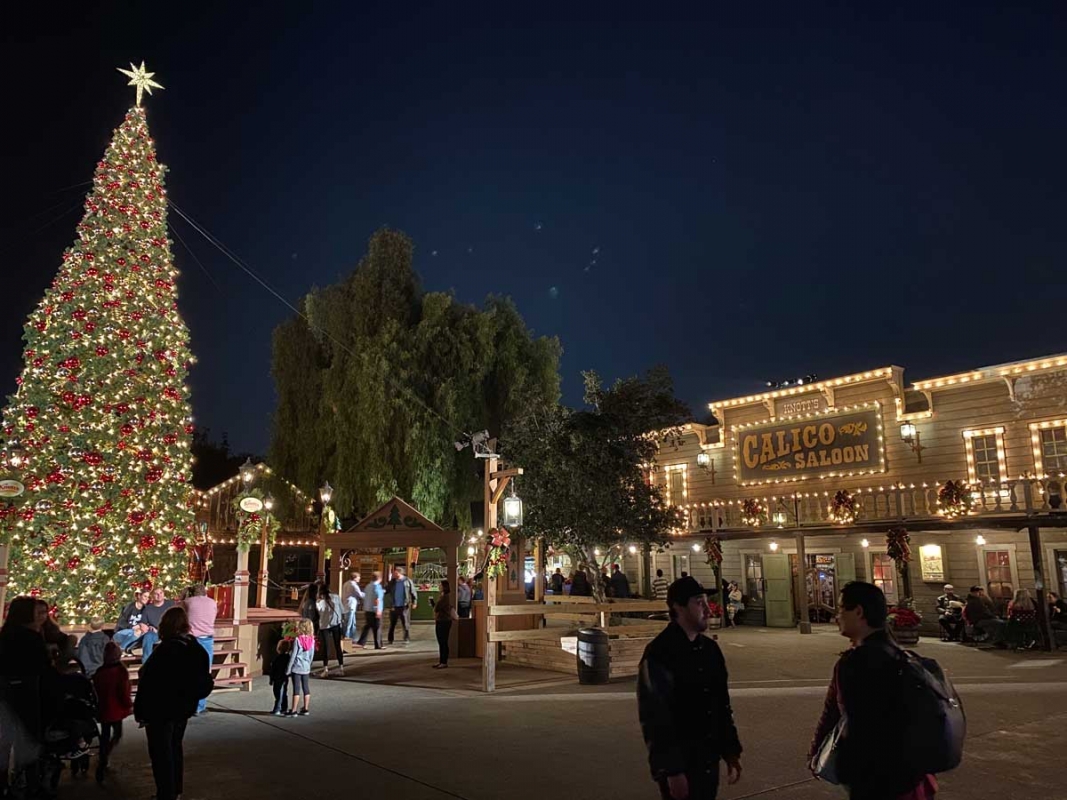 Ghost Town decorated for the Holidays