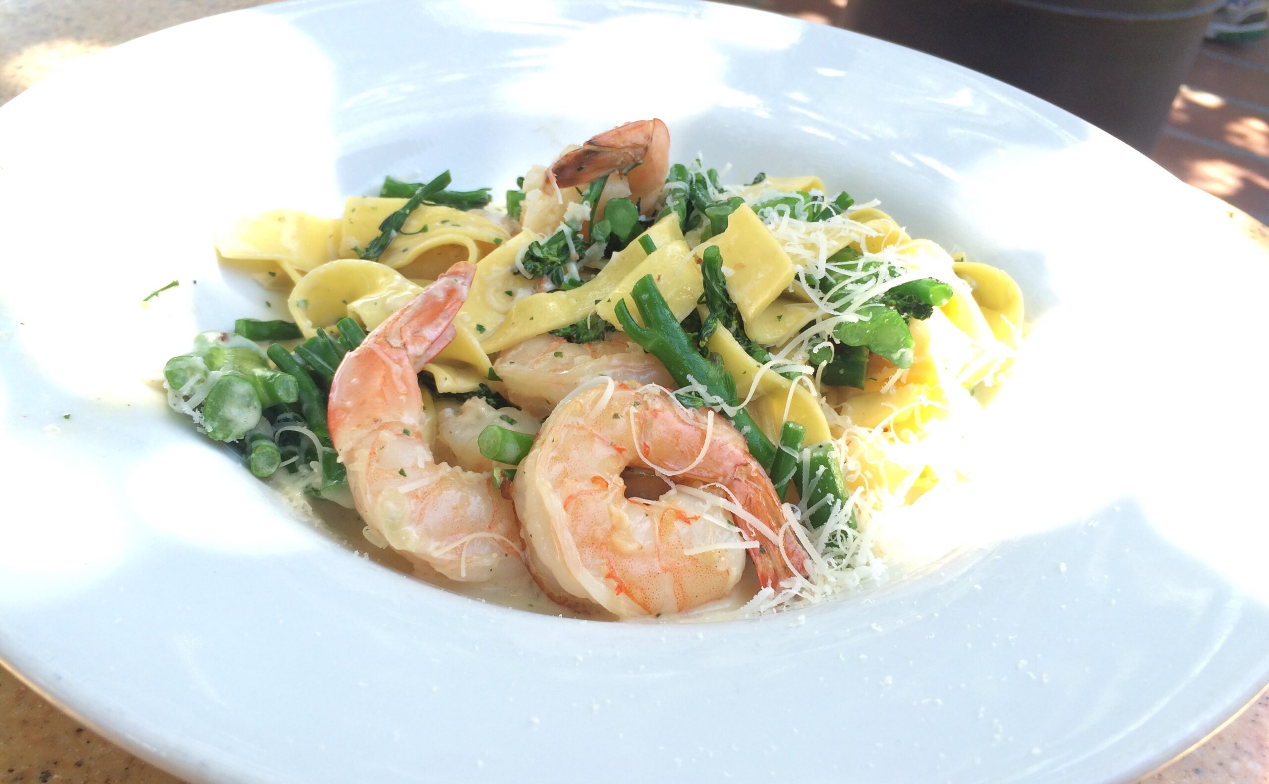 Shrimp Scampi with Fettuccine in White Wine Lemon Sauce