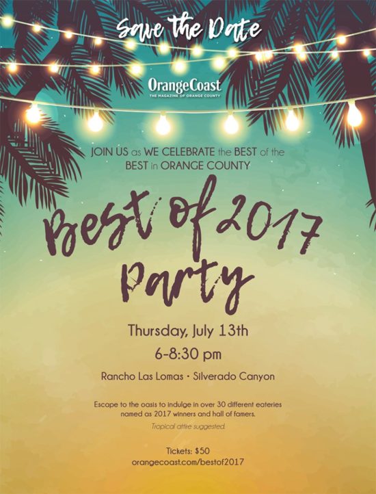 OrangeCoast Magazine's Best of 2017 Event at the Beautiful Rancho Las Lomas 1