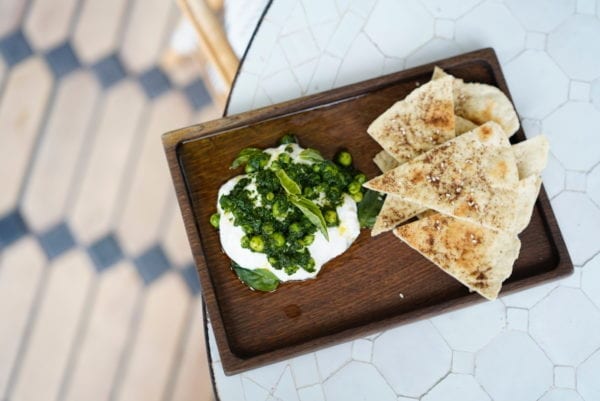 Burrata with English Peas