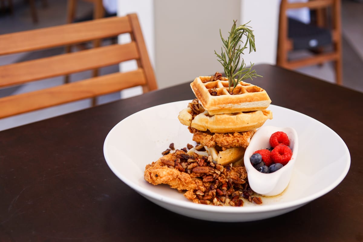 flemings chicken waffles