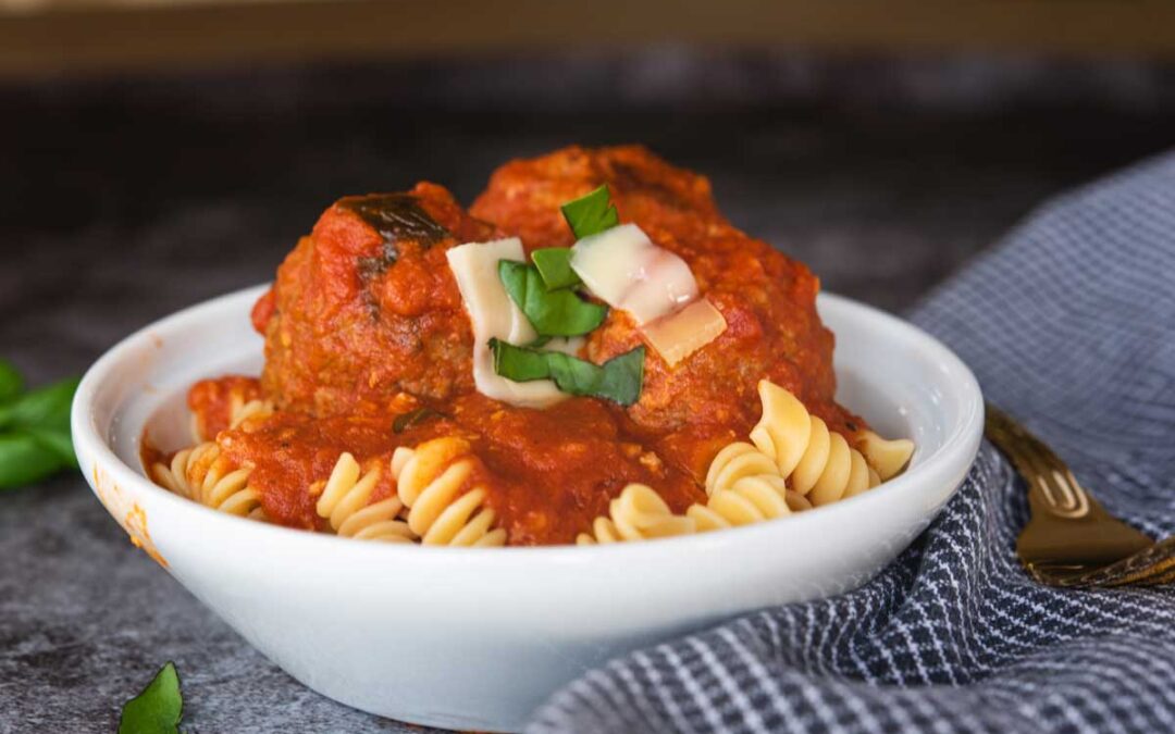 The Most Authentic Beef Meatball Recipe with Homemade Spaghetti Sauce for the Instant pot