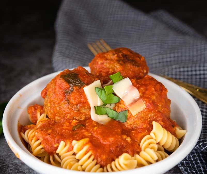 The Most Authentic Beef Meatball Recipe in Instant Pot with Homemade Spaghetti Sauce