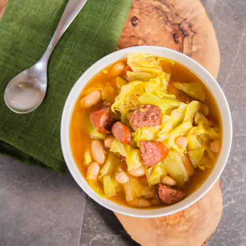 5-Ingredient Kielbasa and Cabbage Soup (Easter Soup Recipe)