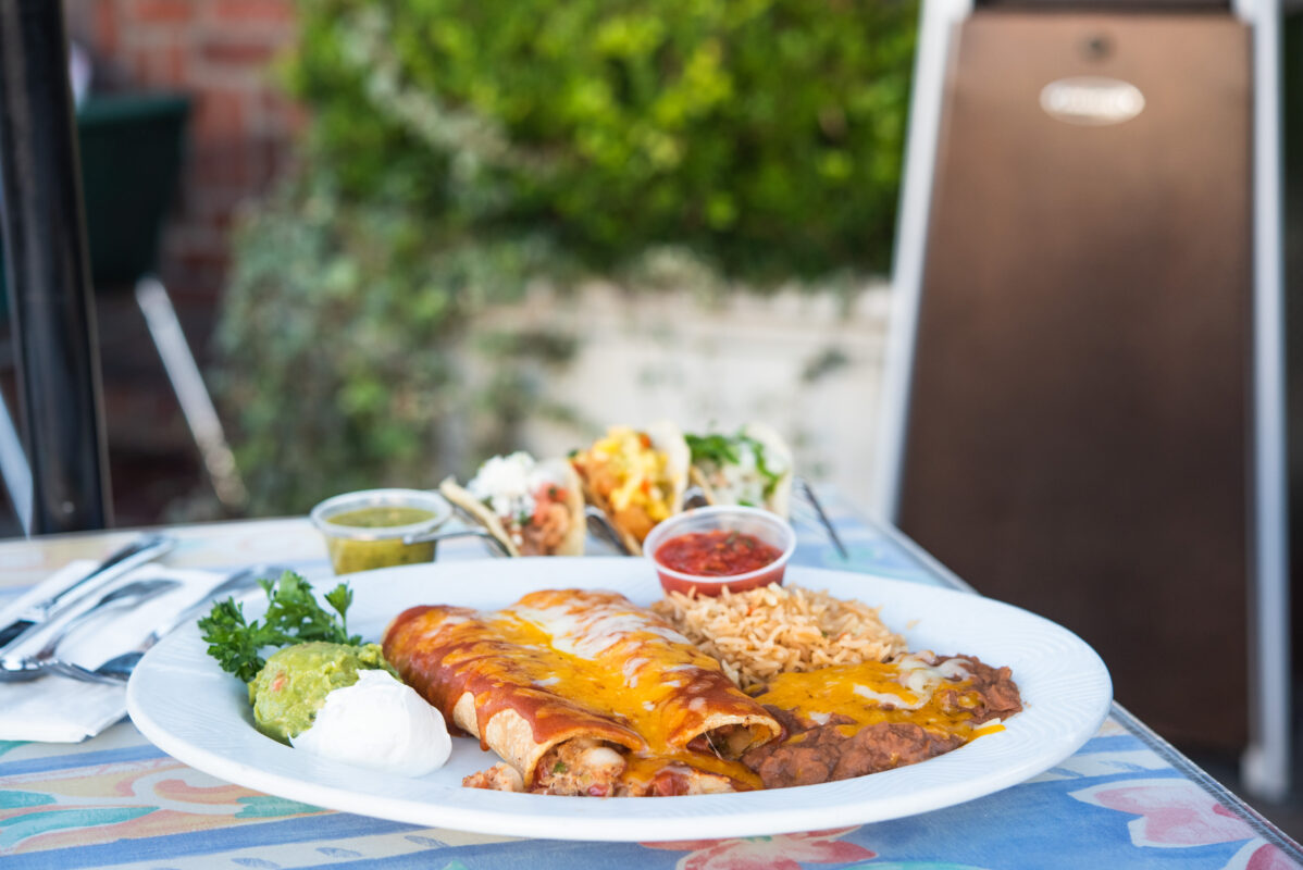 Wilmas patio crab enchiladas