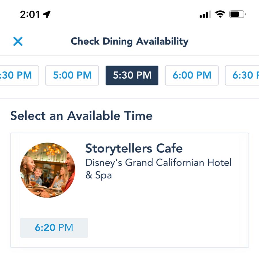 Disneyland-Dining-reservations-app