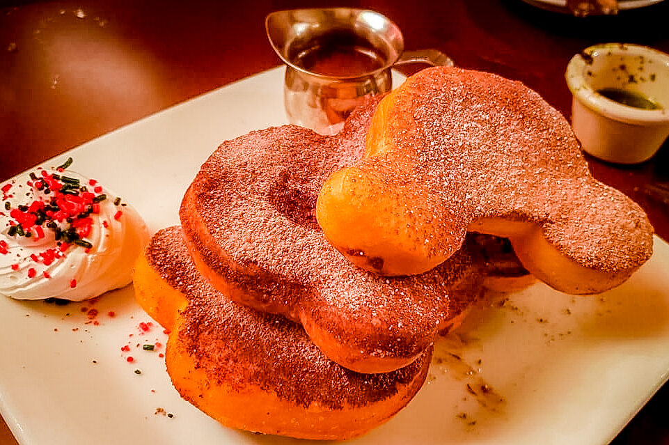 chocolate beignets on a plate