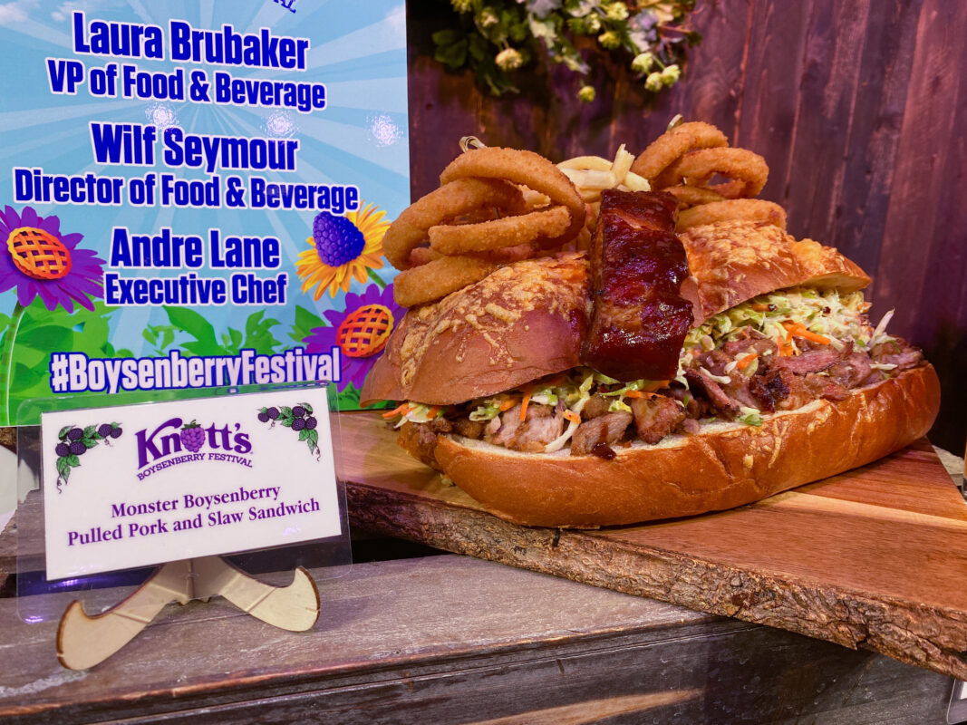 Knotts Boysenberry Festival Pulled Pork Sandwich