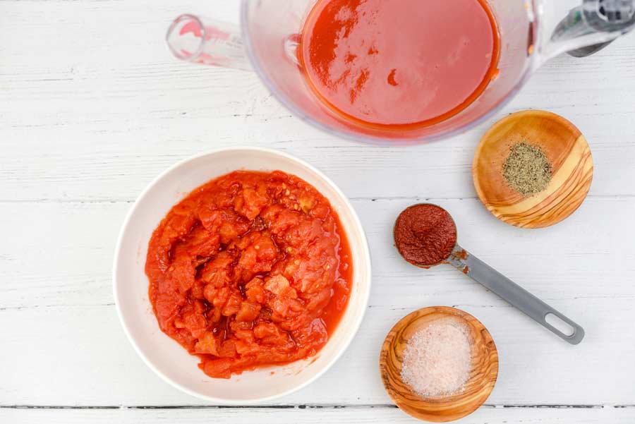 ingredients for making homemade marinara