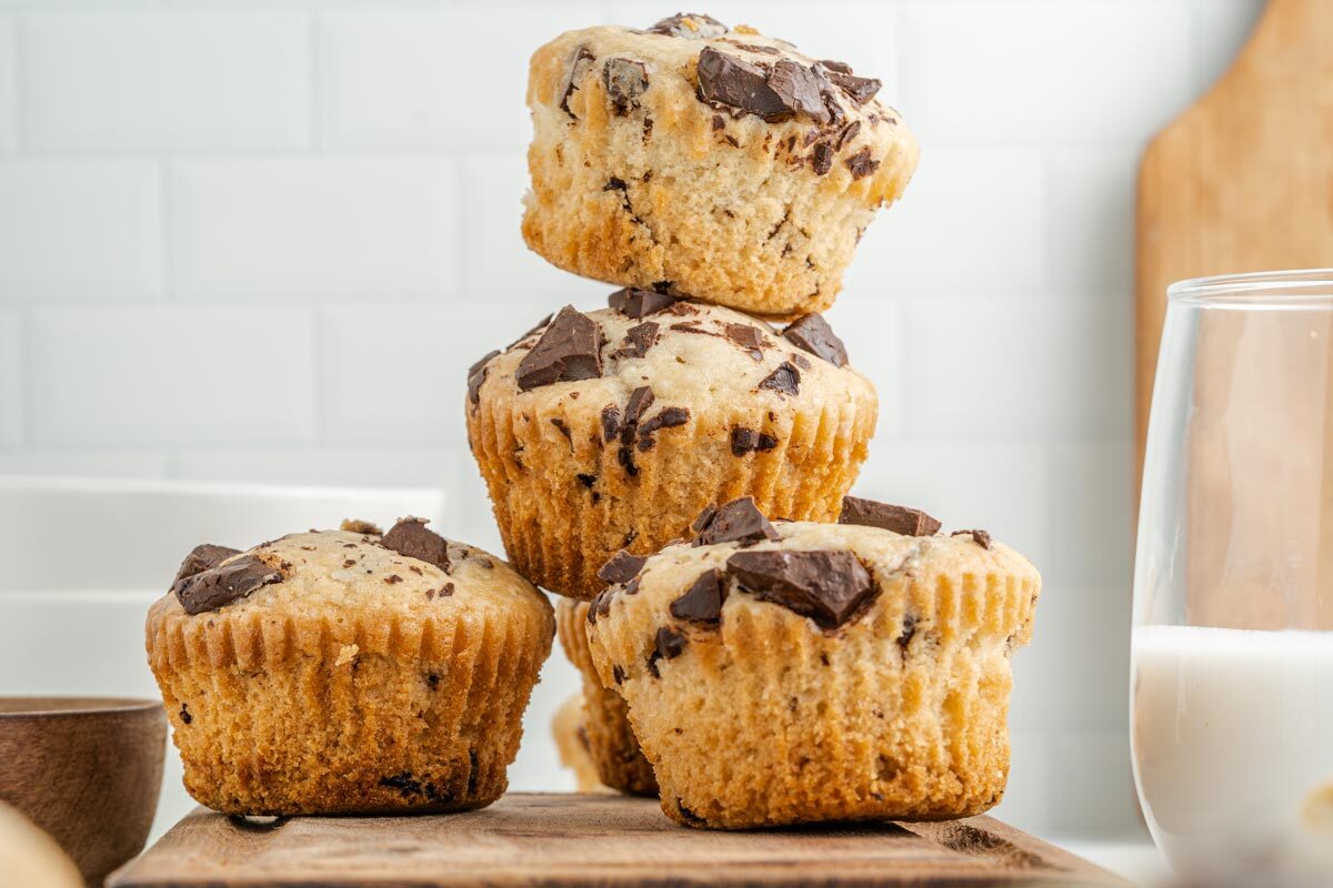 vegan-chocolate-chip-muffins-on-board