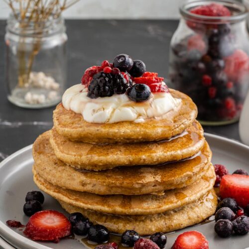 The BEST Oat Flour Pancakes