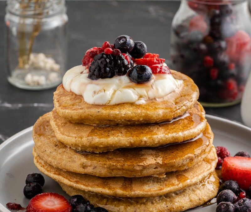 The BEST Oat Flour Pancakes
