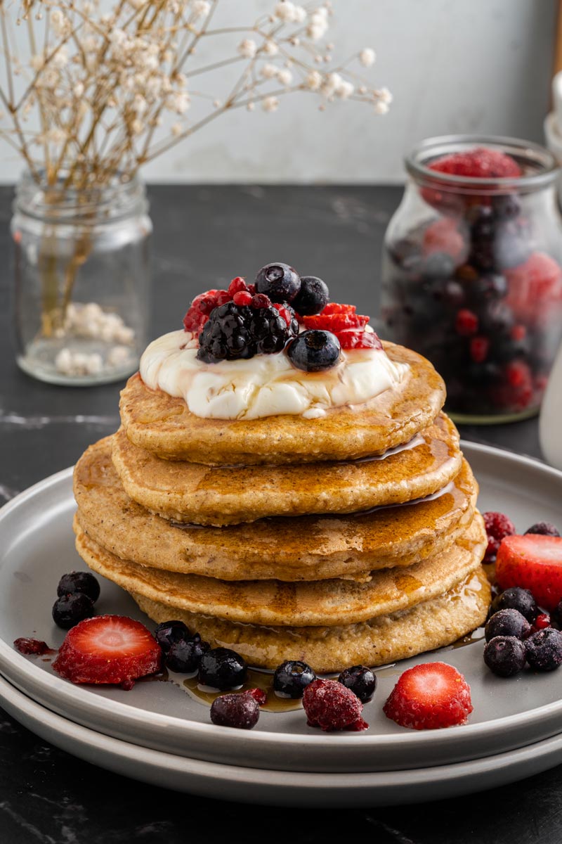 Fluffy Healthy Oat Flour Pancakes