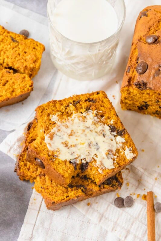 Chocolate Chip Pumpkin Bread with Banana