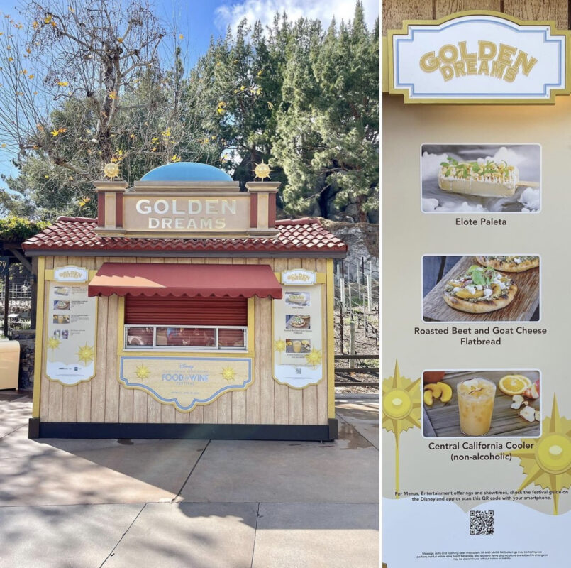 Golden Dreams Disneyland Food & Wine Festival Booth