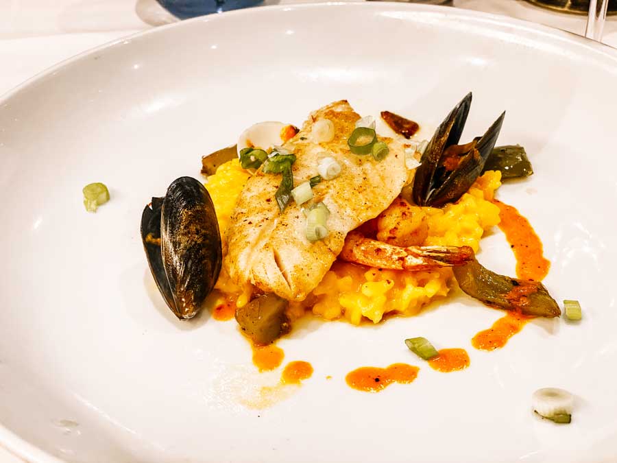 Holland America Rockfish-saffron-risotto