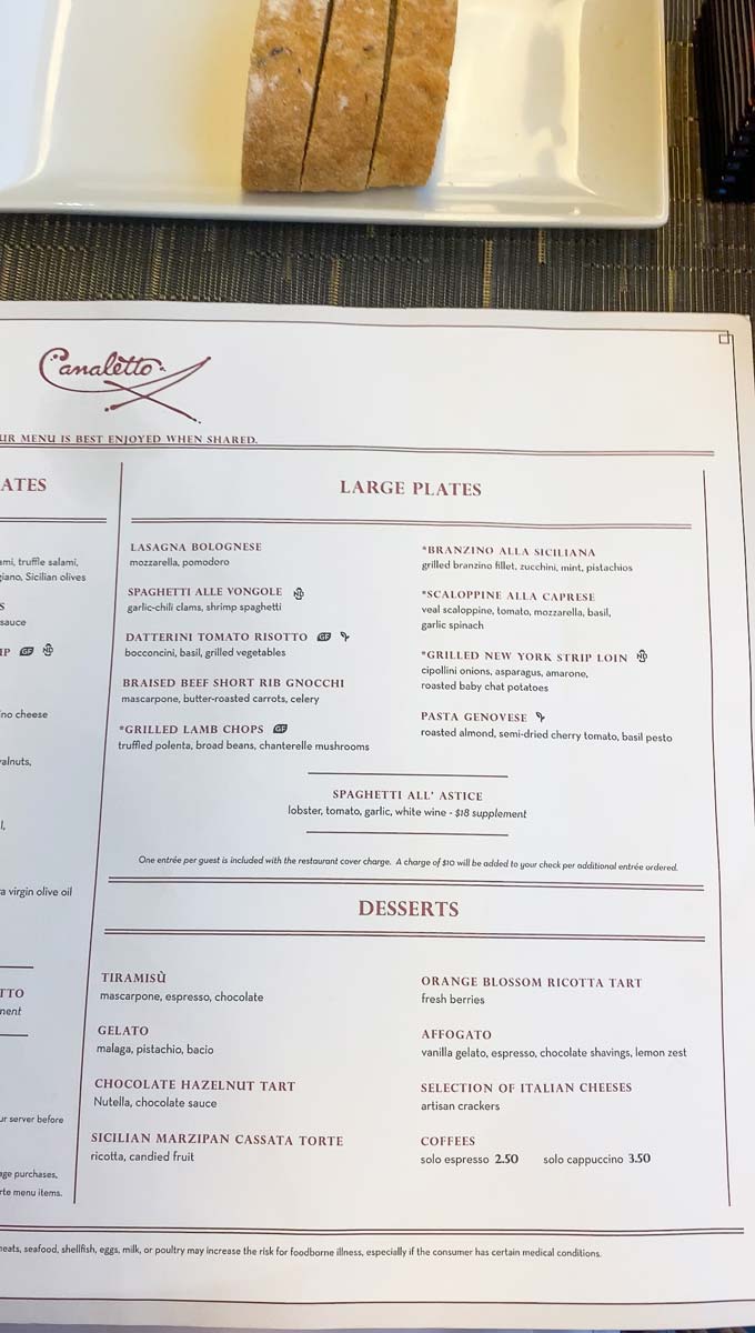 Canaletto-Holland-America-Menu-Entrees