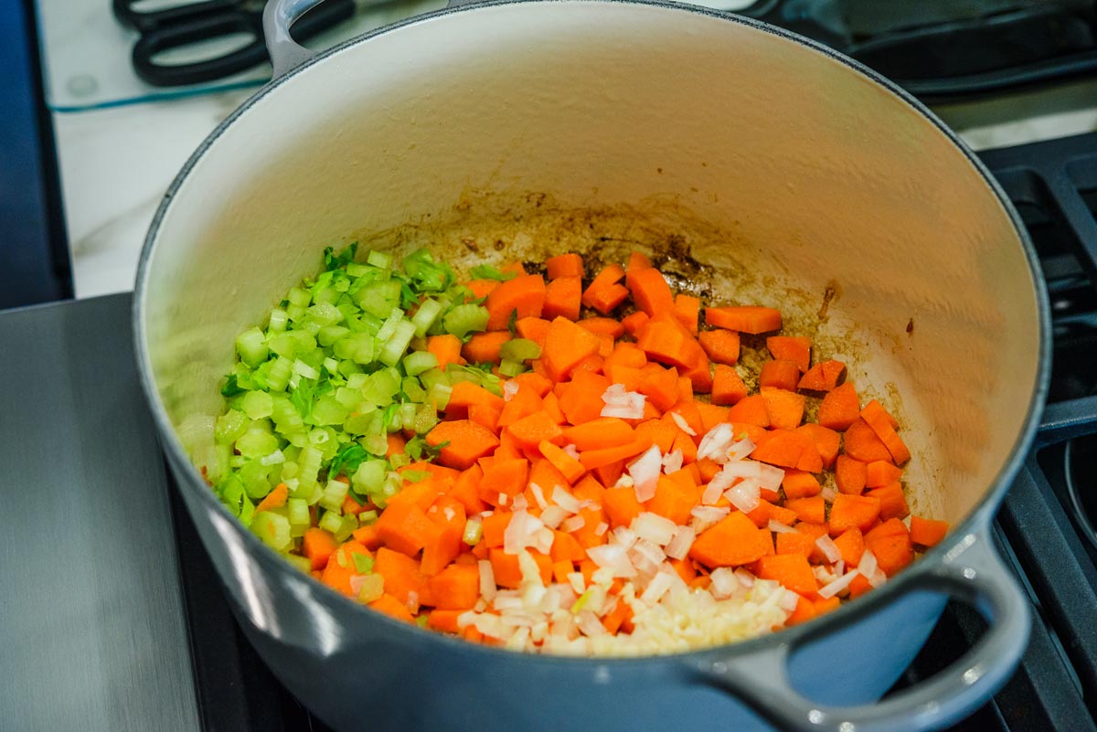 Split-pea-soup-recipe-step-sauteing-vegetables