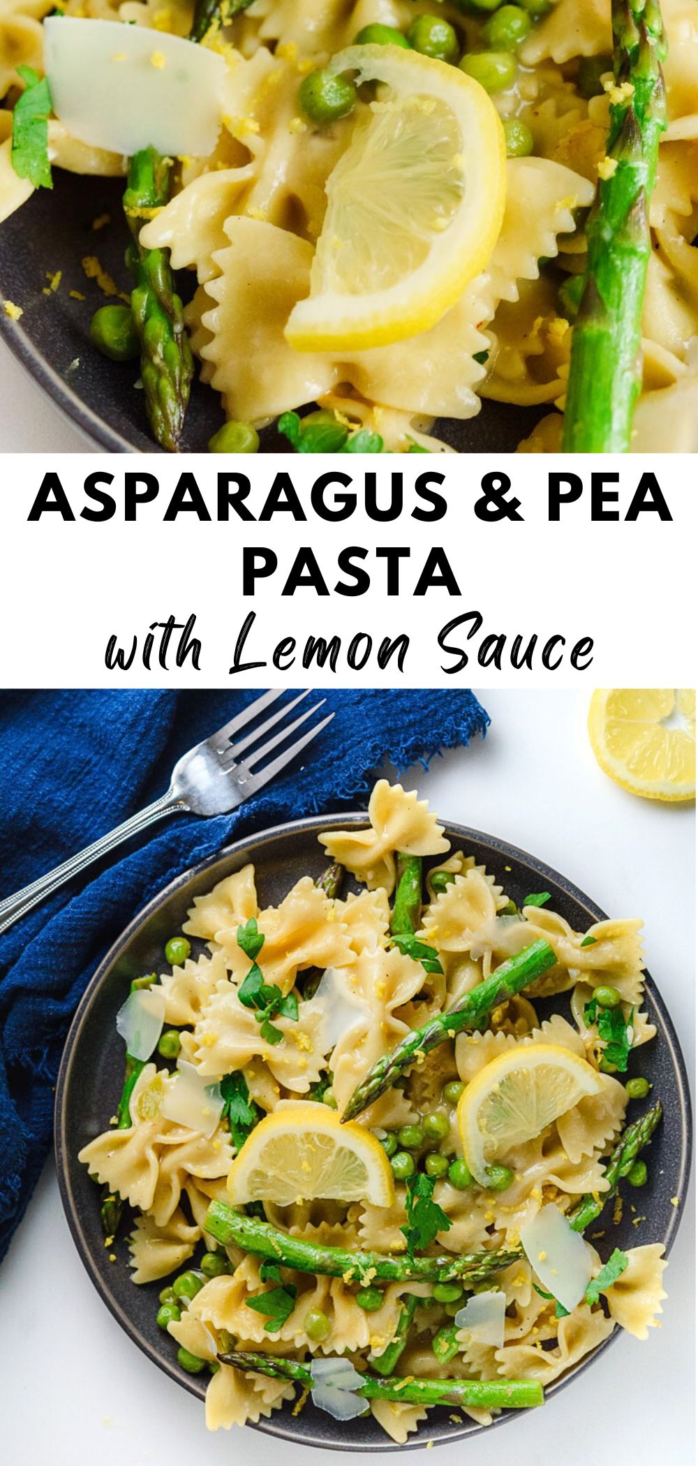 Zesty Asparagus And Pea Pasta With Lemon Sauce