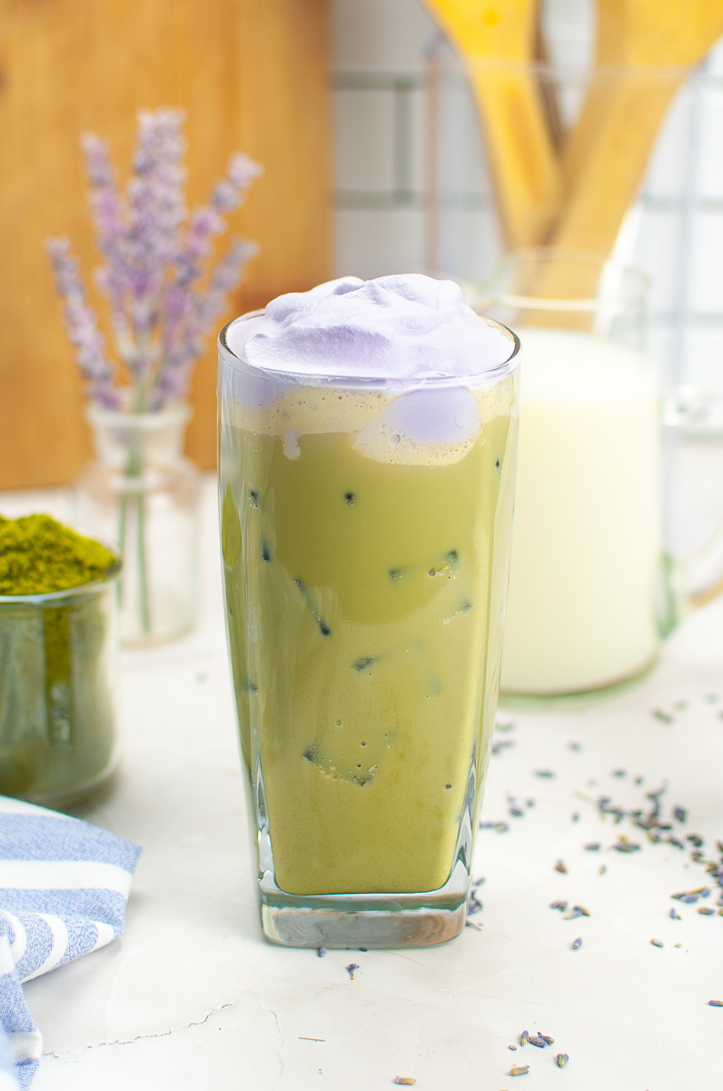 Iced Lavender Cream Oatmilk Matcha Starbucks Copycat Recipe