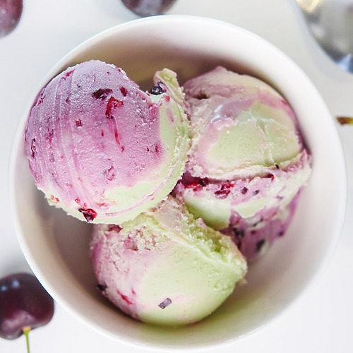 Ninja Creami Pistachio Cherry Ice Cream (Spumoni)