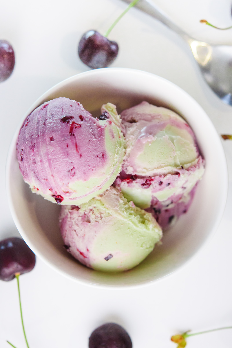 Ninja Creami Pistachio Cherry Ice Cream (Spumoni)