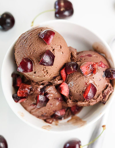 Ninja Creami Black Forest Ice Cream (High Protein, Low Calorie)