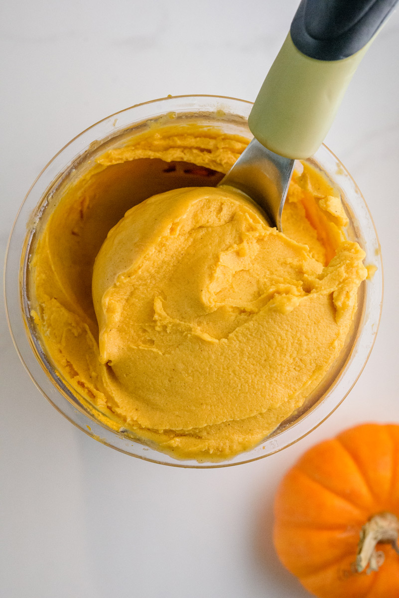 The Best Ninja Creami Pumpkin Ice Cream 4 Scooping-Ninja-Creami-Pumpkin-Ice-Cream