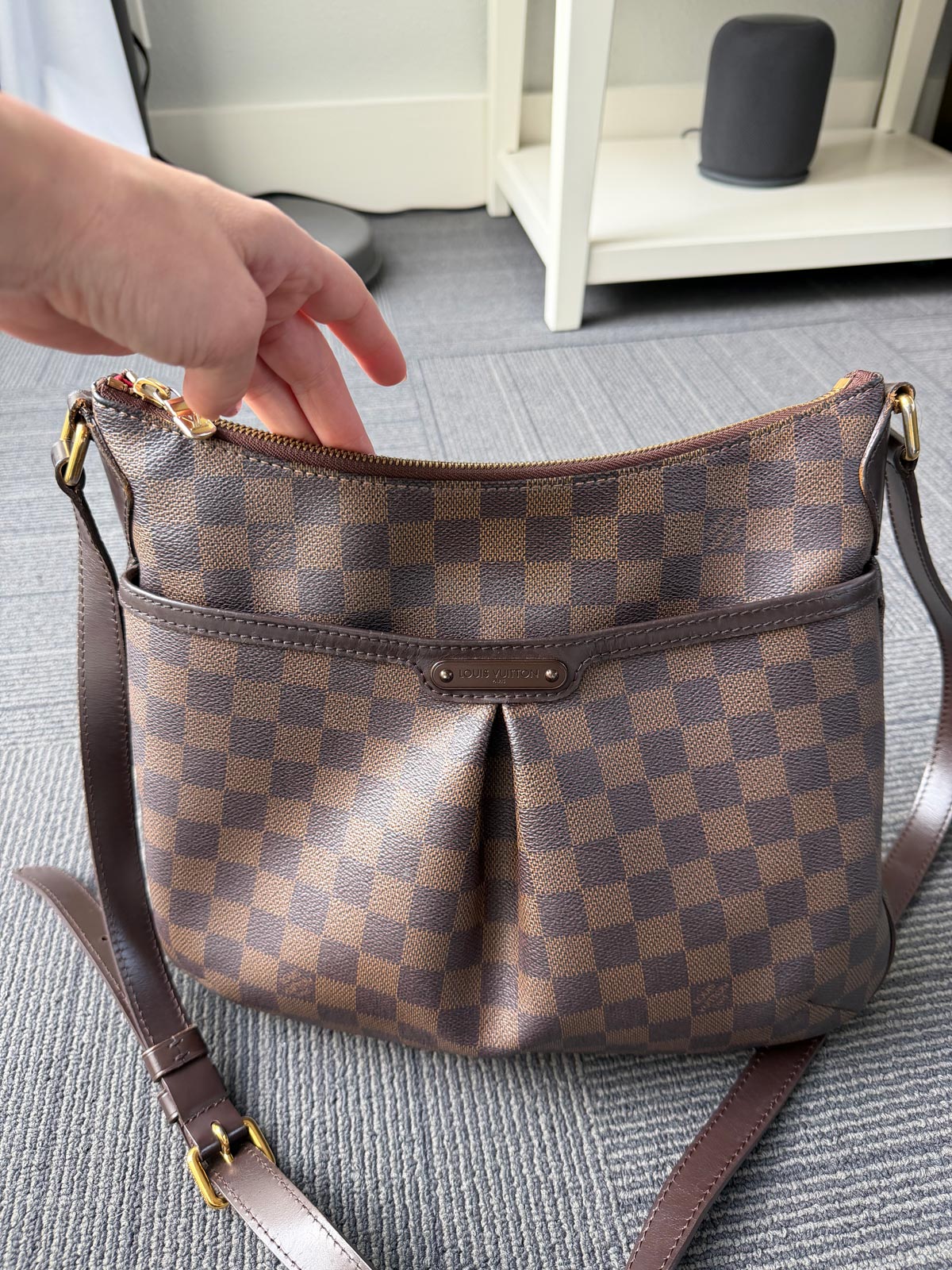 2nd-Hand Luxury Shopping in Tokyo & Osaka: Where I Found the Best Deals 10 Louis Vuitton Bloomsbury Damier crossbody bag purchased in Japan
