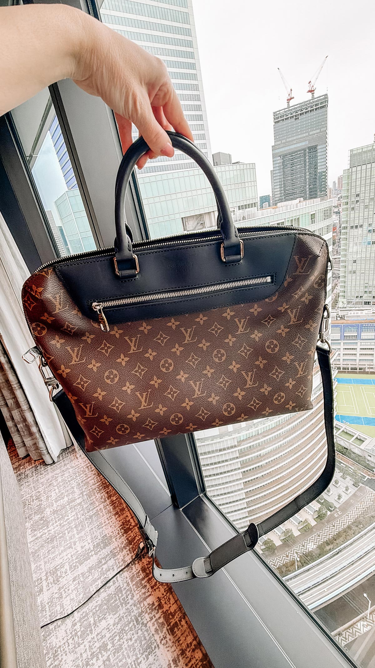 2nd-Hand Luxury Shopping in Tokyo & Osaka: Where I Found the Best Deals 11 Close-up of Louis Vuitton Porte-Documents Jour purchased in Japan